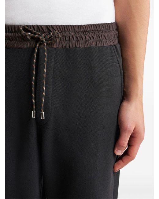 Etro Black Drawstring Jersey Track Pants for men