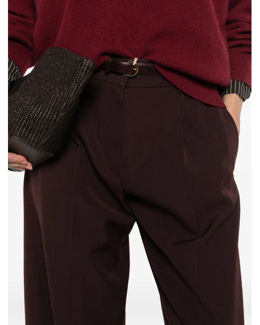 Brunello Cucinelli Broek Met Geplooide Details in het Brown