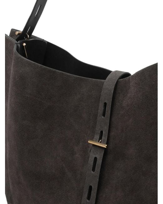 MINOBOSSI Black Liz Suede Shoulder Bag