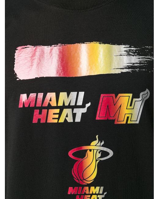 Marcelo Burlon Cotton Miami Heat T Shirt In Black For Men Lyst