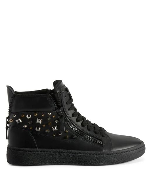 Baskets Montantes Gz 94 À Détails De Clous Giuseppe Zanotti pour homme en coloris Black
