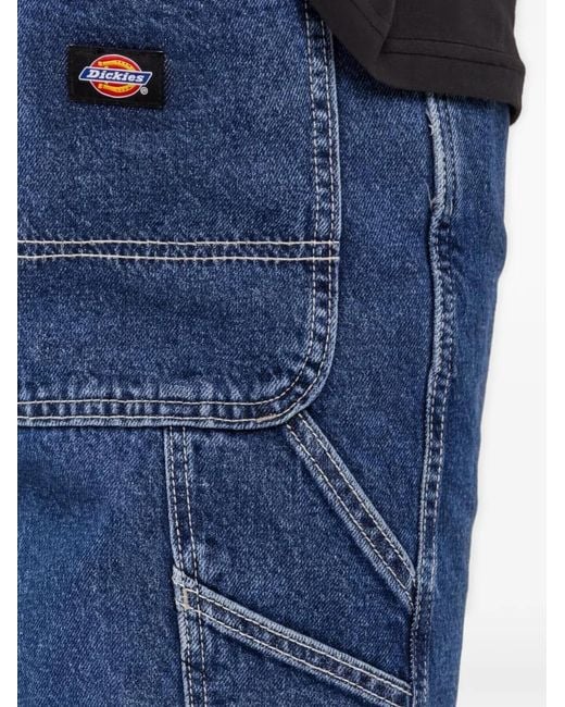 Dickies Blue Logo-Patch Shorts for men