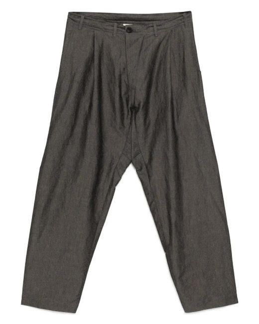 Jan Jan Van Essche Gray Aizome Overdyed Trousers for men