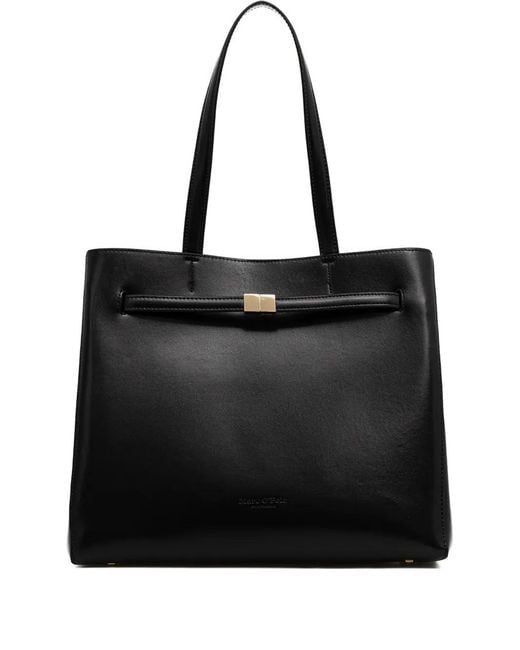Marc O' Polo Black Debosses-logo shoulder bag