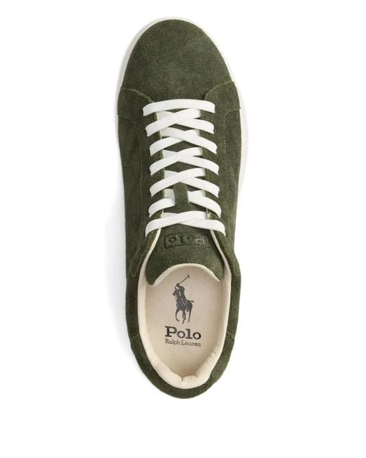 Polo Ralph Lauren Suède Low-Top Sneakers in het Green voor heren