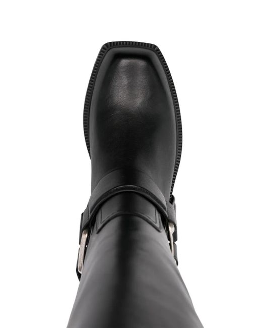 Vic Matié Black Pampas Calf-Calf Length Boots