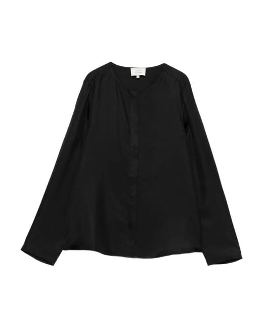 Loulou de Saison Black Round-Neck Long-Sleeve Shirt