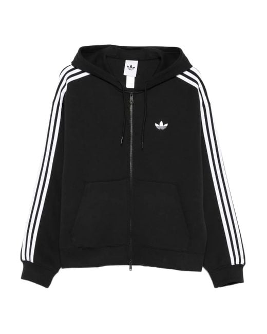Adidas Black Sapcer Zip-Up Hooded Jacket for men
