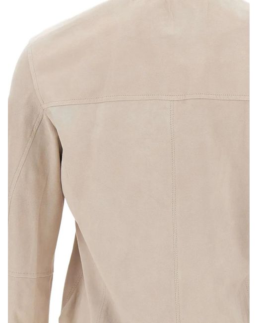 Peuterey Natural Ribbed Suede Jacket for men