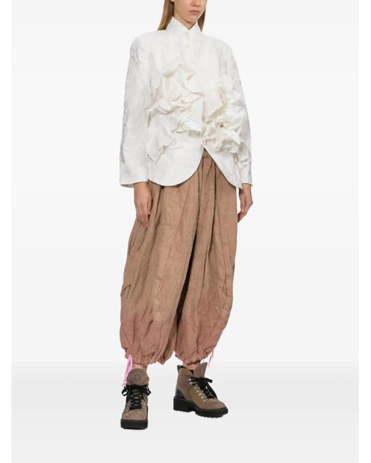 Comme des Garçons White Dip-Dye Trousers