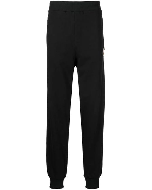 Roberto Cavalli Black Logo-Plaque Track Pants for men