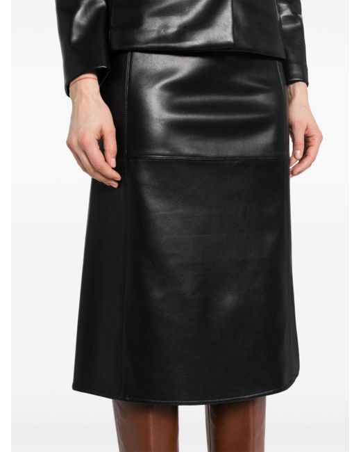 Falda midi con detalle de costuras Max Mara de color Black
