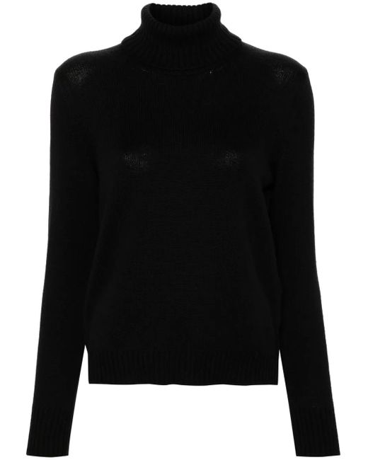 Blanca Vita Black Gerippter Strickpullover