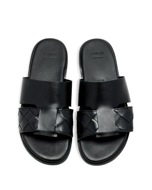 Forsa Black Ernesto Sandals for men