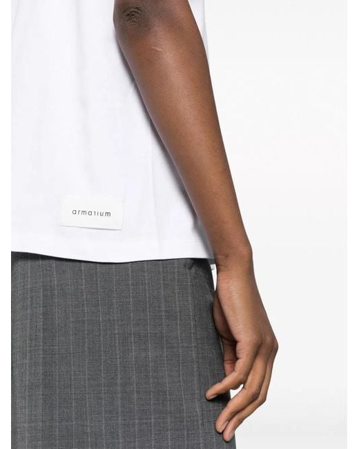 ARMARIUM White T-Shirt Mit Rundem Ausschnitt