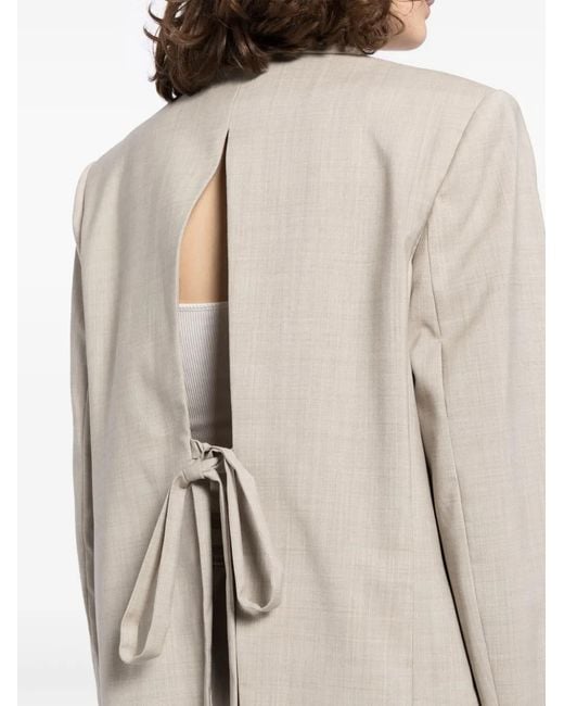 Loewe Natural Tied-Back Wool Blazer