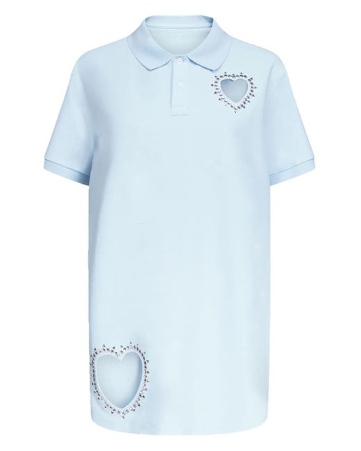 Area Mini-Jurk Verfraaid Met Kristallen in het Blue