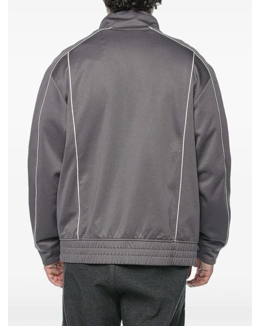 ARMANI EXCHANGE Gray Piped-Trim Zip-Up Jacket for men