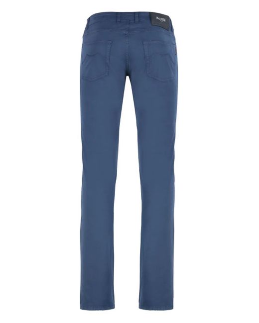 Moorer Blue Five-Pocket Trousers for men