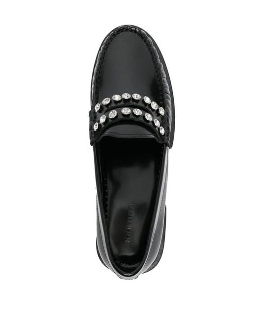 Sandro Black Max Loafer Mit Strass