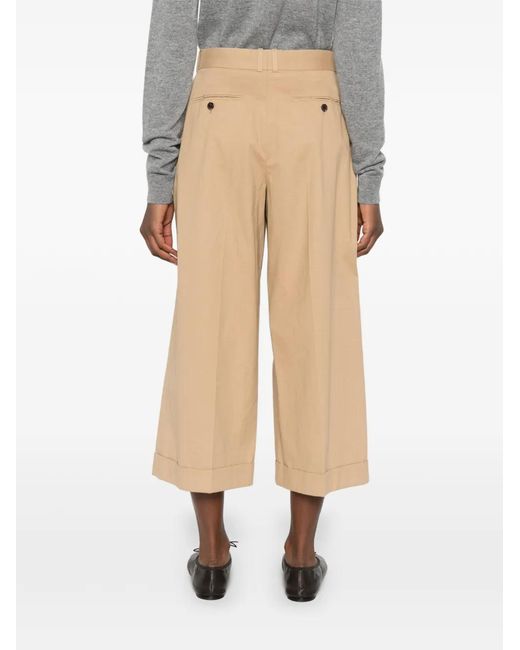 The Row White Pleated Culottes Trousers