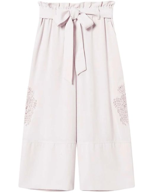 Twinset クロップドパンツ White