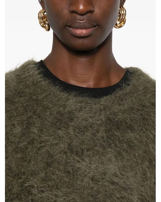 Totême  Brown Brushed-Finish Sweater