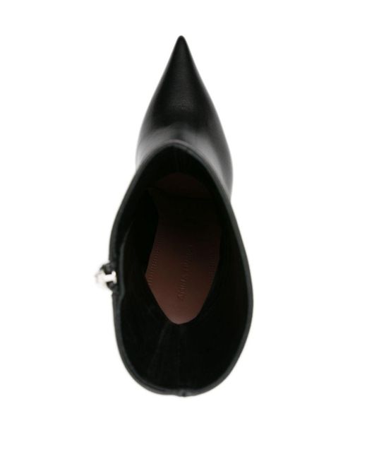 Stivali Giorgia Glass 95mm di AMINA MUADDI in Black
