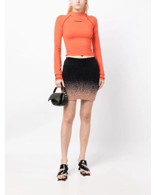 OTTOLINGER Black Gradient Knitted Mini Skirt