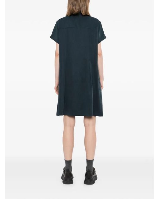 SPORT b. by agnès b. Blue Short-Sleeves Mini Shirt Dress