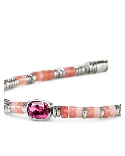 John Hardy White Heishi Multi-Stone Bracelet