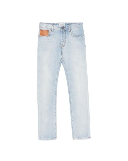Jacob Cohen Blue Jean À Poches Plaquées for men