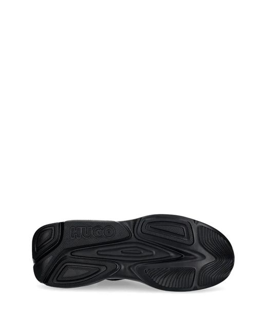 HUGO Black Lace-Up Sneakers for men