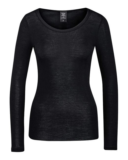 Calida Black Long-Sleeve T-Shirt