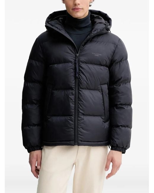 Marc O´ Polo メンズ ブラック ジップアップ フーデッドジャケット 