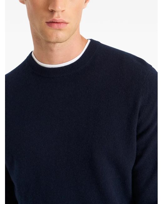 Pringle of Scotland Blue Crew-Neck Cashmere Sweater for men