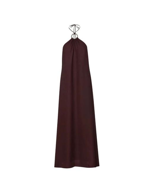 Baobab Purple Flora Halterneck Maxi Dress