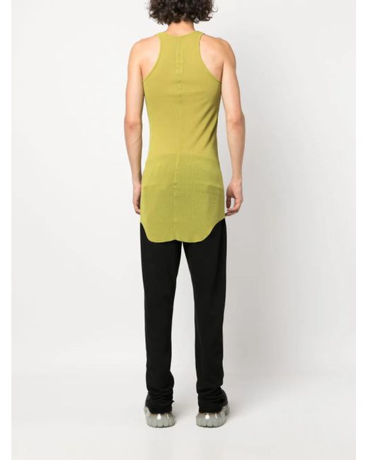 Rick Owens Yellow Round-Neck Racerback Tank Top for men