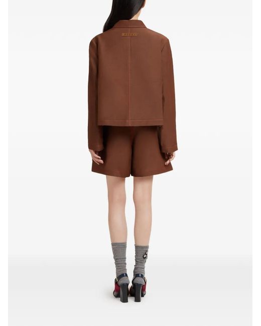 Marni Brown Long-Sleeve Jacket