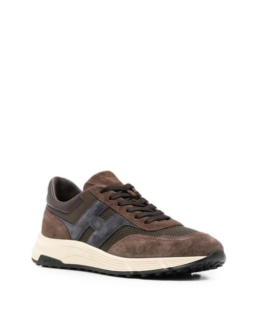 Hogan White Logo-Patch Sneakers for men