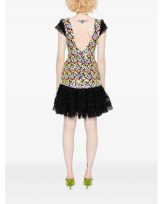 Gemy Maalouf Black Robe Courte À Sequins