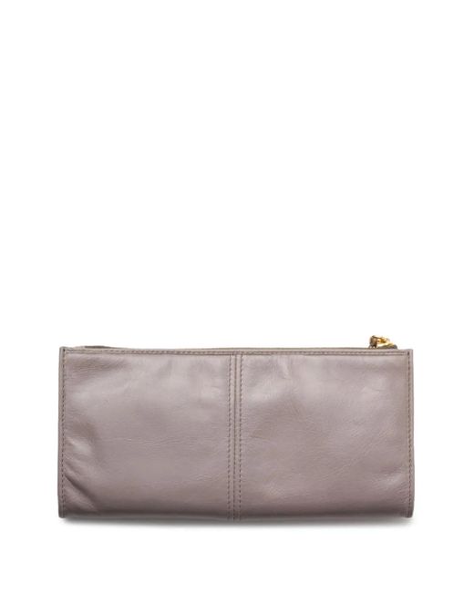 Prada Gray Leather Pouch