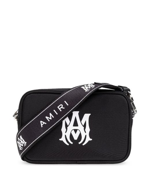 AMIRI★ロゴプリント バムバッグ ショルダーバッグ black AMIRI*ロゴプリント バムバッグ ブラック*送料込み* (AMIRI