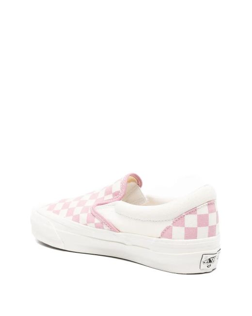 Vans White Classic Slip-On Checkerboard Sneakers