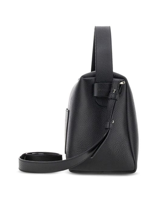 Hogan Black H-bag Leather Tote Bag