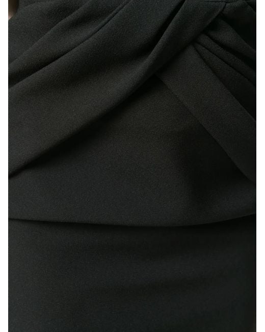 Saint Laurent Black Draped-Style Skirt