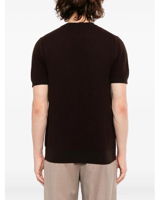 Canali Black Textured Top for men
