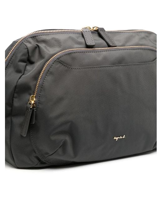 Agnes B. Gray Round-Shape Shoulder Bag