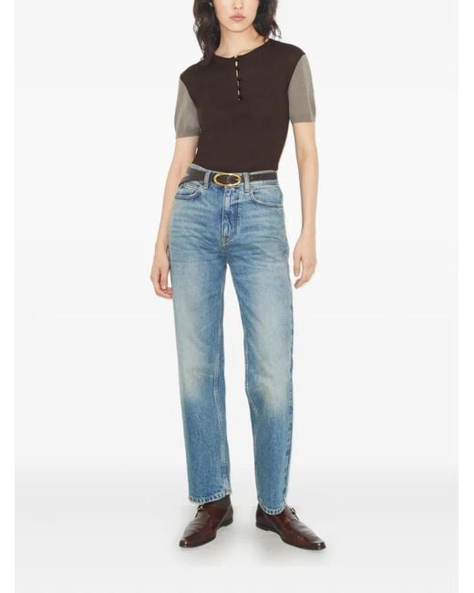 Tory Burch Brown Wool Henley