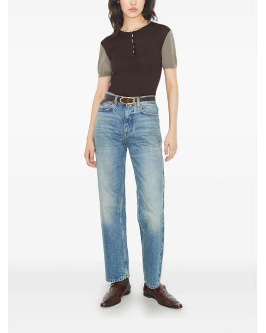 Tory Burch Brown Wool Henley